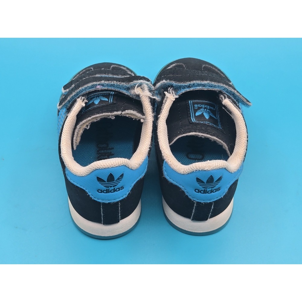 Adidas Black / Blue PYV 702001 Kids Size 4K Shoes Athletic Boys - Picture 6 of 11